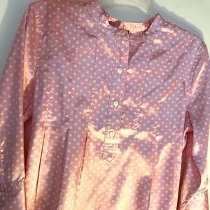 Pink GAP polkadot 3/4 sleeve blouse S